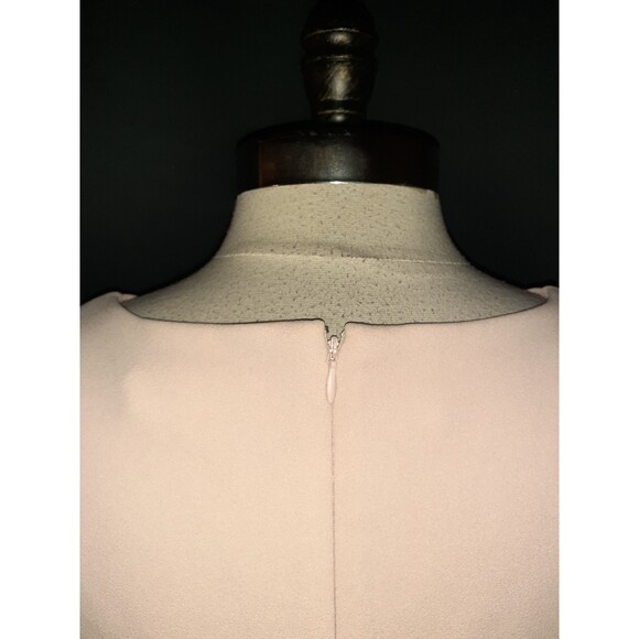 CALVIN KLEIN Size 14 Sheath Dress Pink Gold Beads Sleeveless Stretch Knit - Picture 5 of 6
